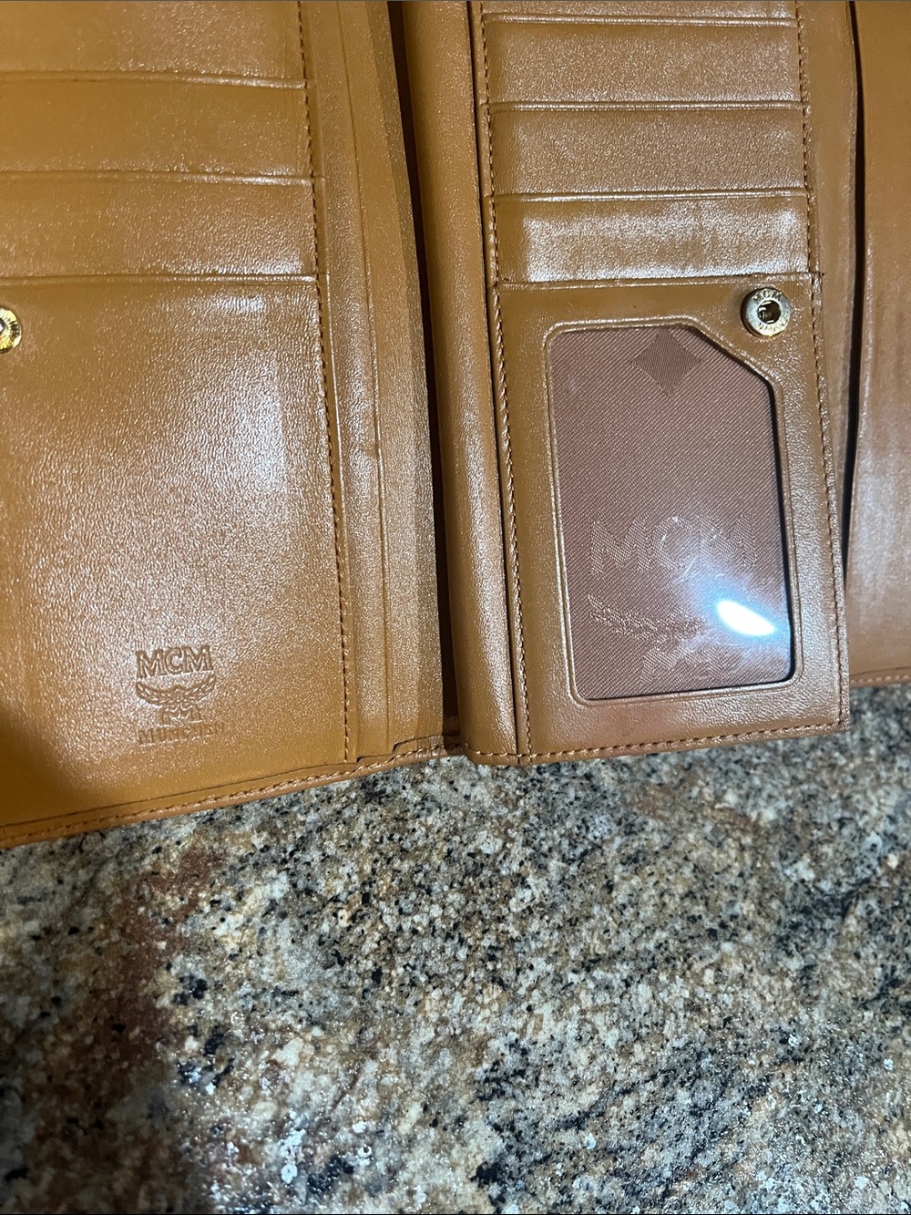 MCM EUC Visetos Coated Canvas and Leather Trifold Wallet - Picture 9 of 9